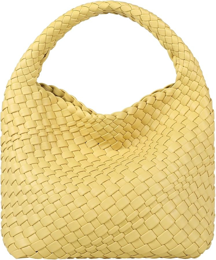 Woven Purses Bag for Women, Vegan Leather Handwoven Bags with Mini Handmade Purse | Amazon (US)
