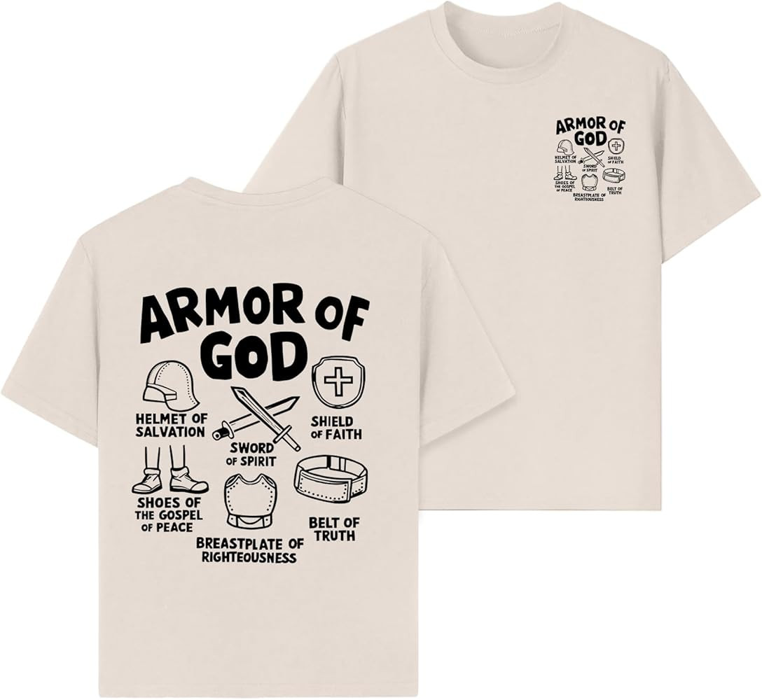 BINTEHGS Kids Christian Shirts for Boys Armor of God Shirt Jesus Graphic Tees Toddler Faith T Shi... | Amazon (US)