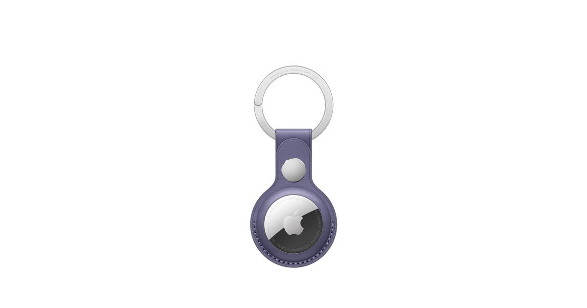 AirTag Wisteria Leather Key Ring | Apple (US)