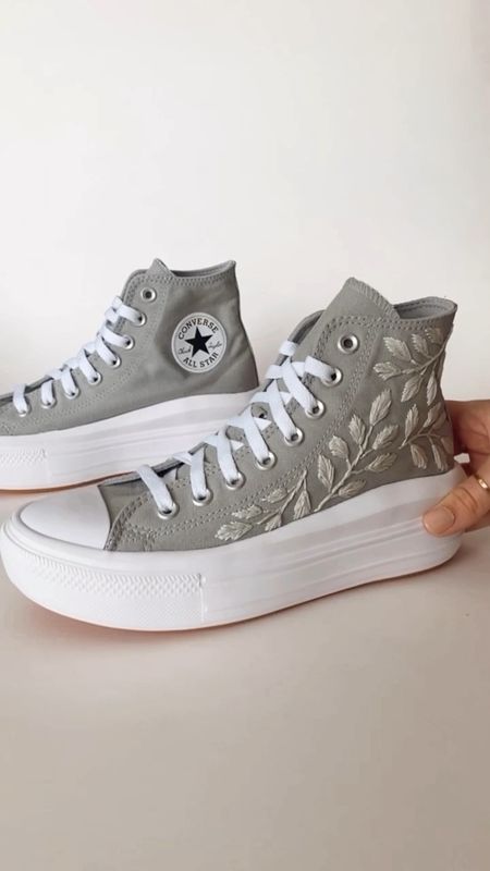 Embroidered converse. Women's Chuck Taylor All Star Move High Top Shoe

I embroidered the Slate Sage/White color, but I linked a few other color options 🫶🏻

Fit TTS

#LTKstyletip #LTKshoecrush #LTKfindsunder100