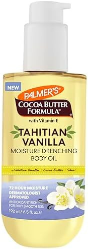Palmer's Cocoa Butter Formula Body Oil, Moisture Drenching Tahitian Vanilla, 6.5 Oz, 72Hr Hydrati... | Amazon (US)