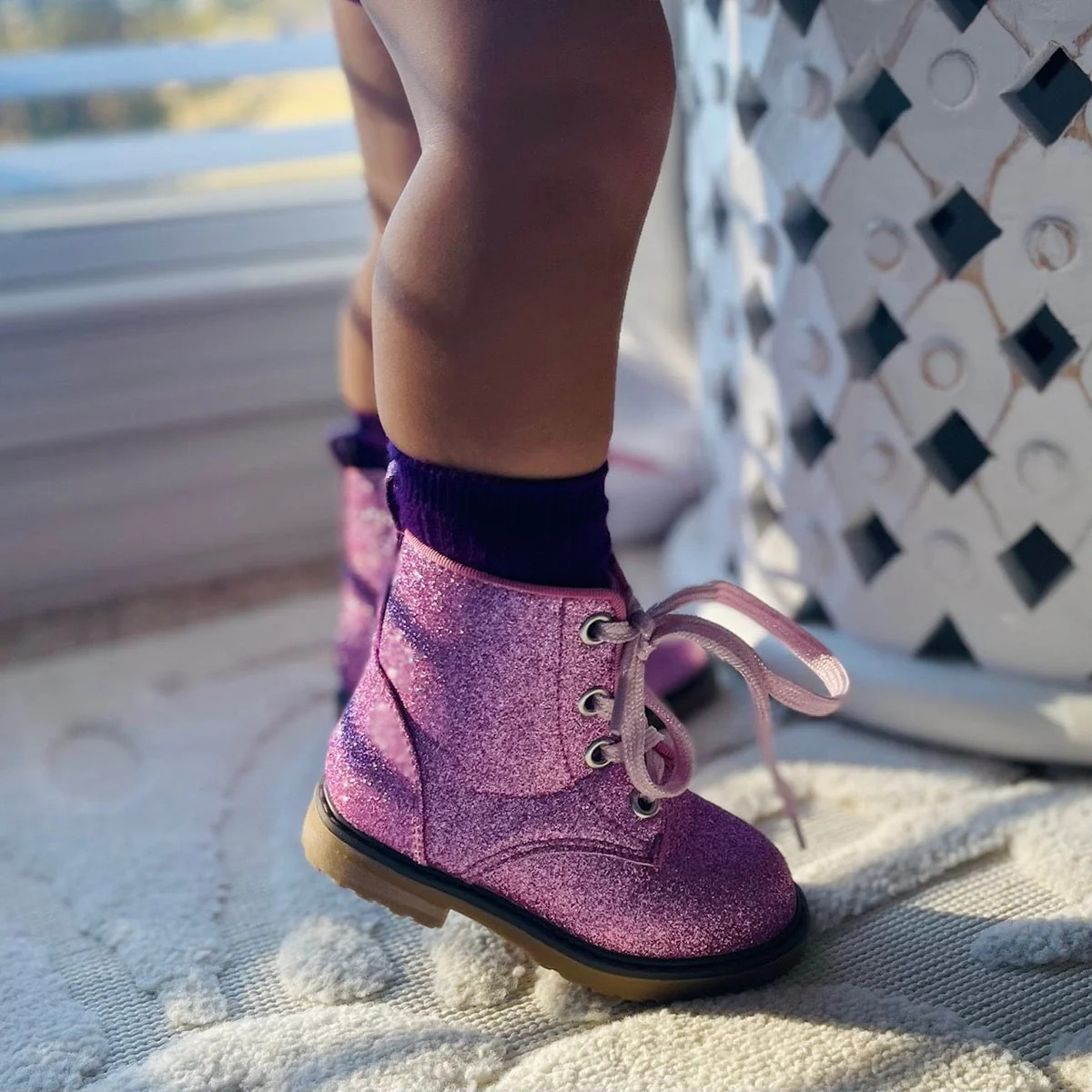Paradise Pink Glitter Boots | Bums and Roses