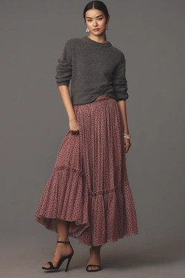 By Anthropologie Tiered Tulle Maxi Skirt | Anthropologie (US)