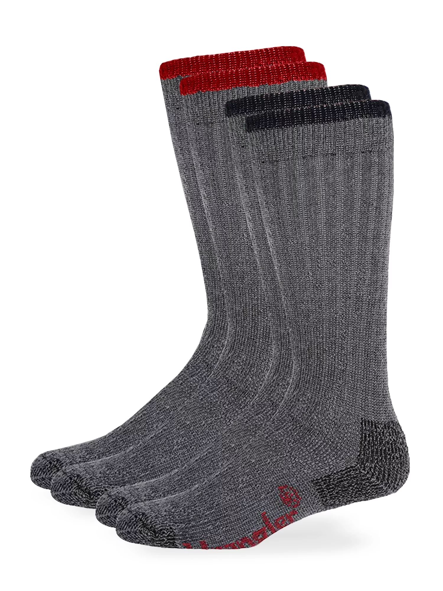 Men's Merino Wool Cushion Smooth Toe Boot Crew Socks 2 Pack - Walmart.com | Walmart (US)