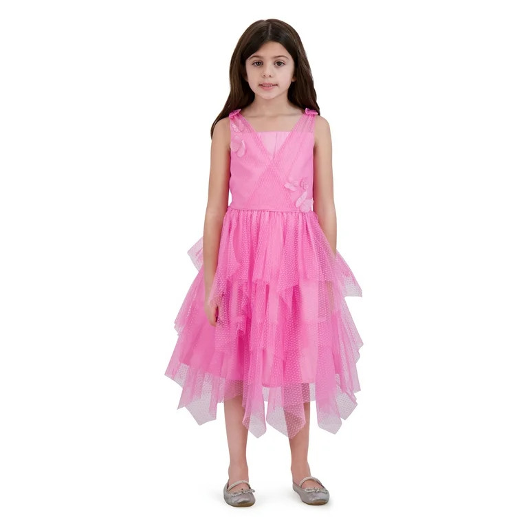 Kensie Girl Mesh Sleeveless 3D Butterfly Dress, Sizes 4-16 | Walmart (US)