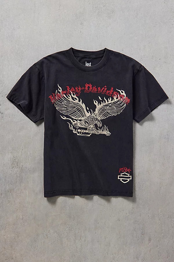 Harley Davidson X mgk lost americana Graphic Tee in Black, Men's at Urban Outfitters | Urban Outfitters (US and RoW)