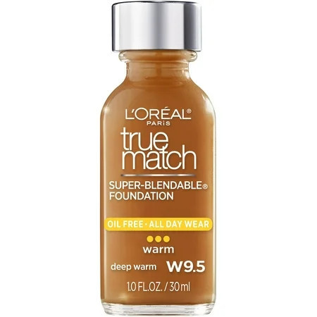 L’Oréal Paris Makeup True Match Super-Blendable Liquid Foundation Deep Warm W9.5 1 Fl Oz 1 Count | Walmart (US)