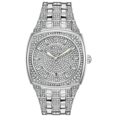 Bulova Men's Phantom Crystal Pave Stainless Steel Watch | Walmart (US)