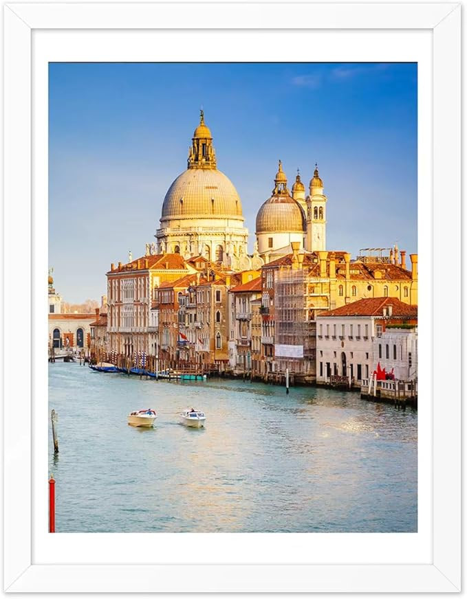 wyooxoo 12x16 Picture Frame White Made of Solid Wood Photo Frames Display Pictures 11x14 with Mat... | Amazon (US)