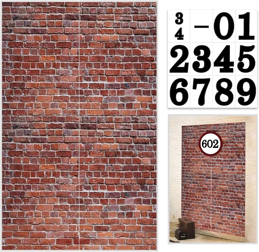 Brick Wall Party Backdrop, Wall Decoration, Curtains Door, Old Red Brick Wall Party Backdrop, Hol... | Amazon (US)