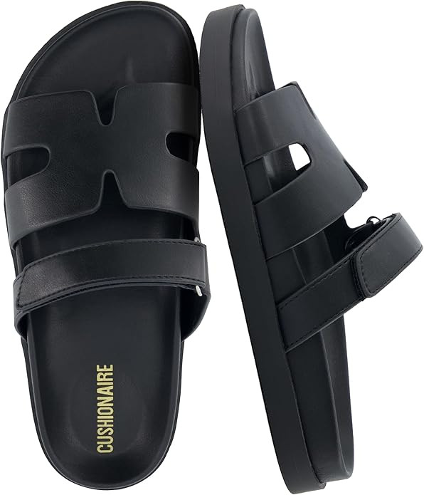 CUSHIONAIRE Estate Womens Sandals with Cut-Out Band & Adjustable Strap with Memory Foam, Summer S... | Amazon (US)