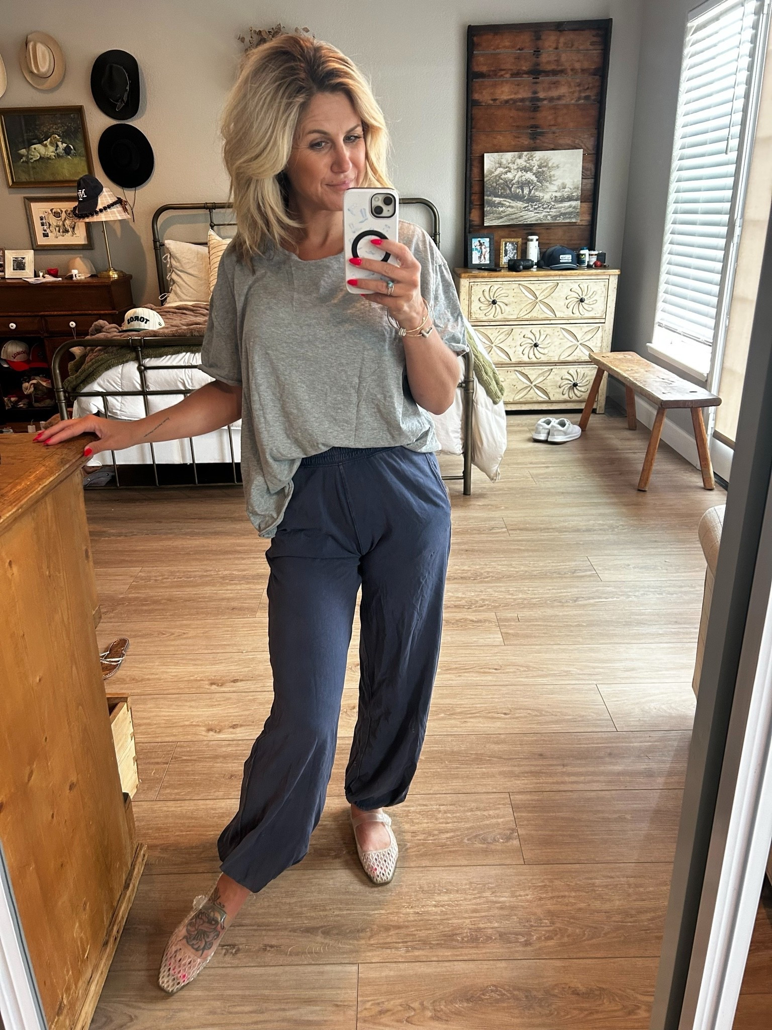 Comfy clothes to get a cortisone shot in the knee.. oversized Free People always and add a jelly. I normally size down in FP so wear an XS and the Sam Edelman jellies are true to size 7.5.

#LTKdayinmylife #LTKootd #LTKgrwm