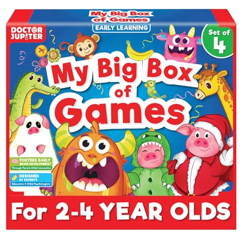 Doctor Jupiter My Big Box of Games for 2 to 4 | Toys for Ages 2-4 | Birthday Gift for 2 Year Old Boys and Girls | Toddler Toys for 2-3-4 Year Old | Learning & Education Toys | Amazon (US)