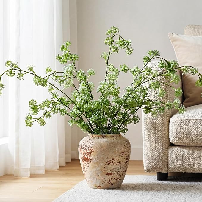 Norme 5 Pcs Artificial Rapeseed Flowers Berry Stems 43 Inch Faux Long Stem Plants Fake Greenery B... | Amazon (US)