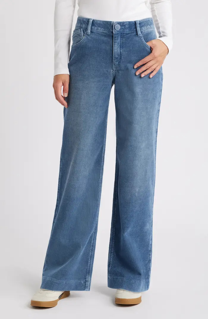 Wit & Wisdom 'Ab'Solution High Waist Wide Leg Corduroy Jeans | Nordstrom | Nordstrom