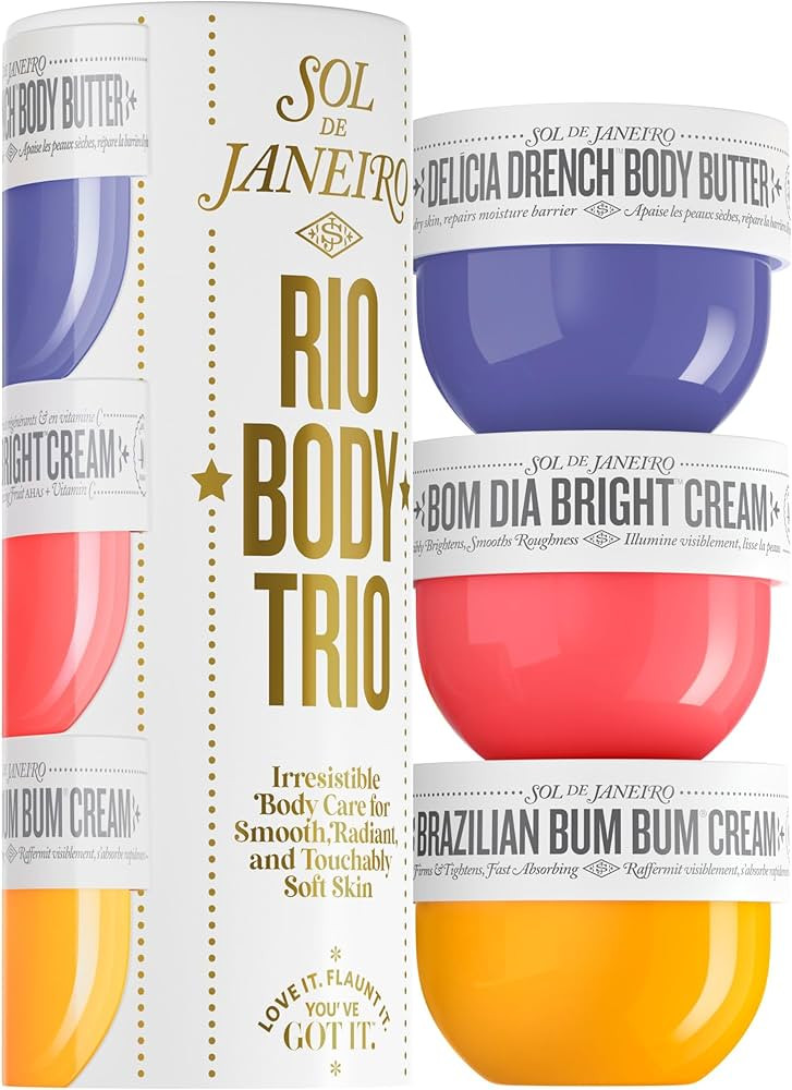 Sol de Janeiro Rio Trio Mini Vanilla Body Cream Trial Set | Travel Size Skincare | Gift Set | Amazon (US)