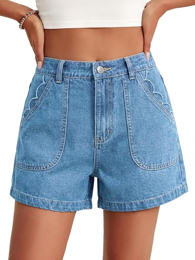 Cicy Bell Womens Baggy High Waisted Jean Shorts Summer Wide Leg Jorts Casual Vintage Denim Shorts | Amazon (US)