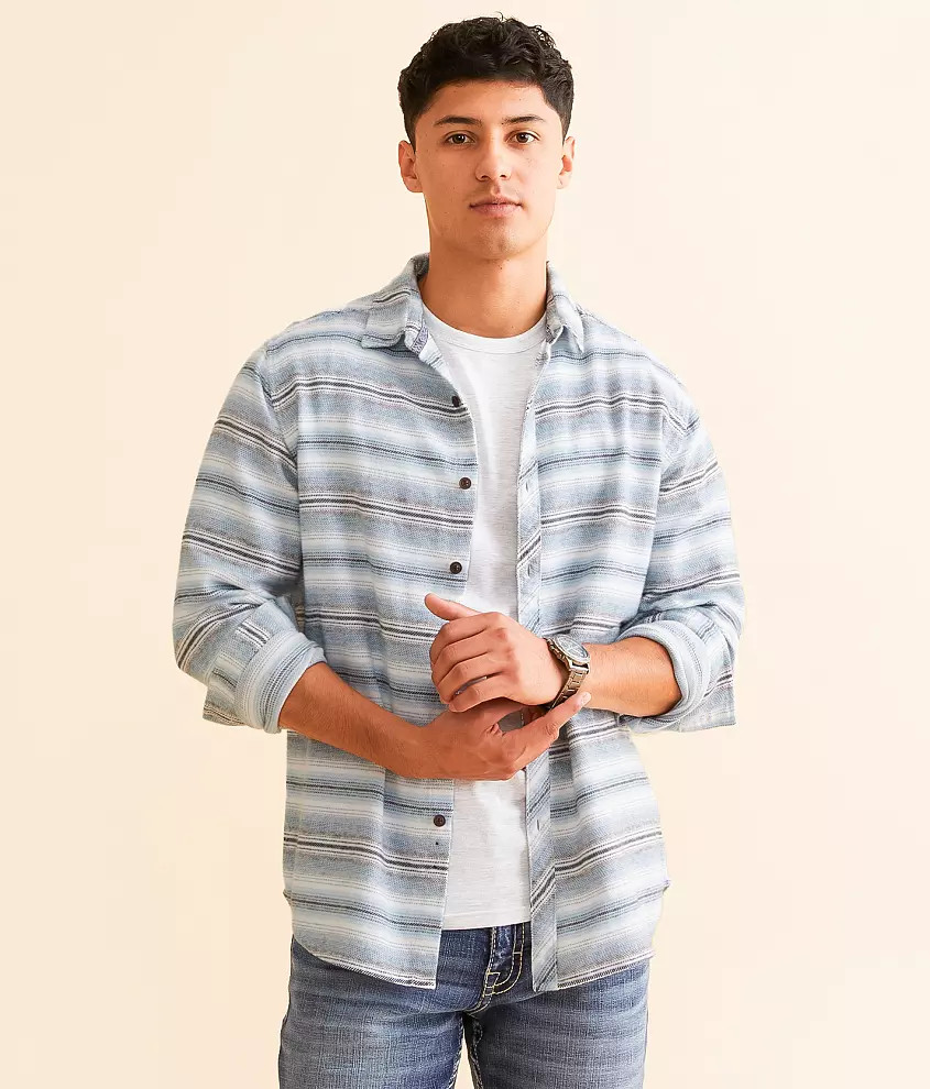 Striped Flannel Athletic Shirt | Buckle
