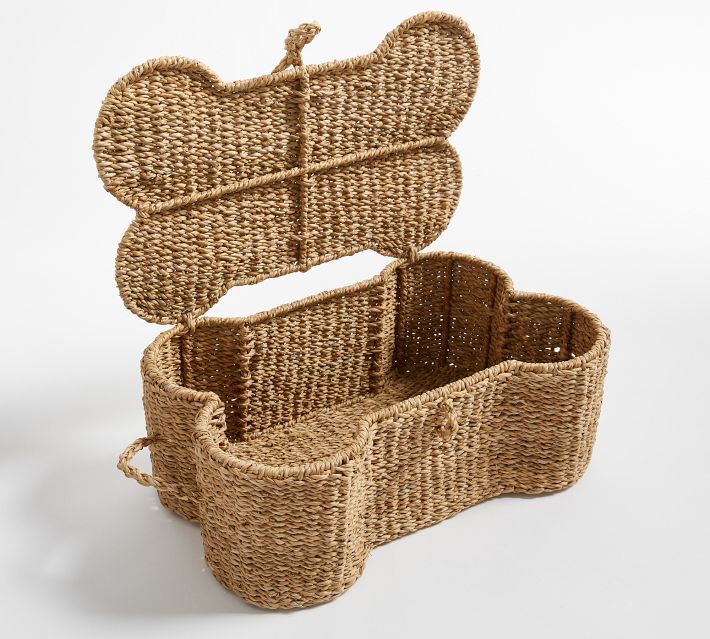 Safi Handwoven Seagrass Bone Storage Basket | Pottery Barn (US)