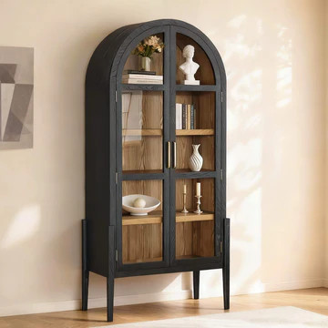 83'' Kyle Arched Tall Cabinet Sideboard | Ash Veneer | Chita