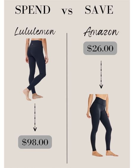 Spend vs. Save: Lululemon Align leggings dupe on Amazon! Lots of color options and also 28” length for tall girls! 

Lululemon Align leggings dupe, gym outfit, yoga outfit, Pilates outfit, activewear, workout style 

#LTKstyletip #LTKFind #LTKunder100