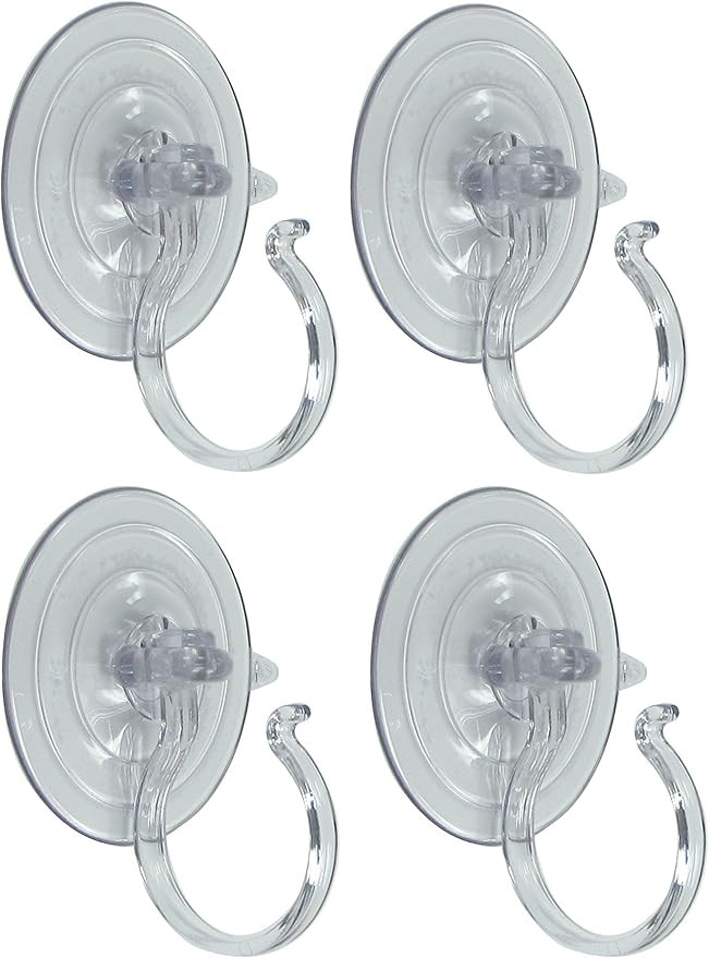 Holiday Joy Suction Cup Hooks - Pack of 4, Giant Suction Cups for Shower Wall, Front Door and Gla... | Amazon (US)