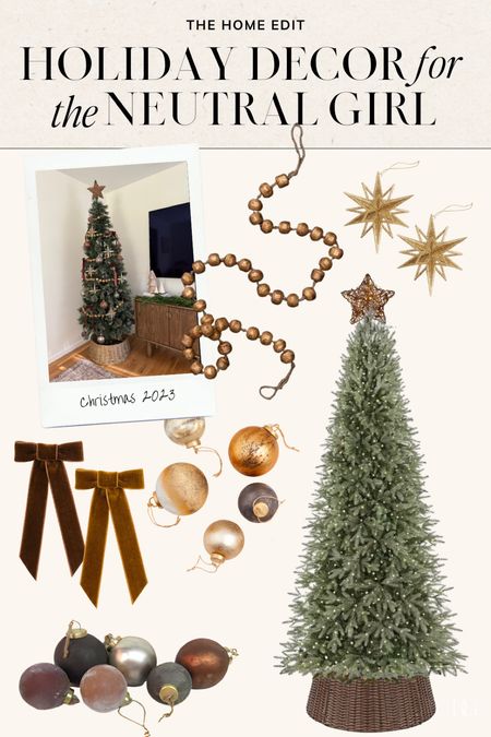 Christmas tree decor ✨ holiday decor, Christmas decor, neutral holiday decor, minimal holiday decor, ornaments, Christmas tree garland, tree topper, velvet bows

#LTKSeasonal #LTKhome #LTKHoliday