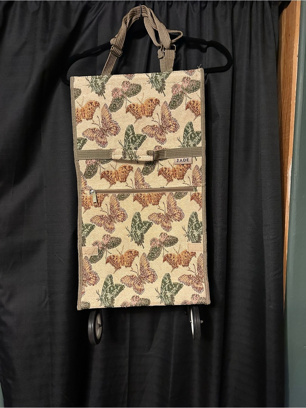 Vintage Foldable rolling tapestry butterfly tote | Poshmark