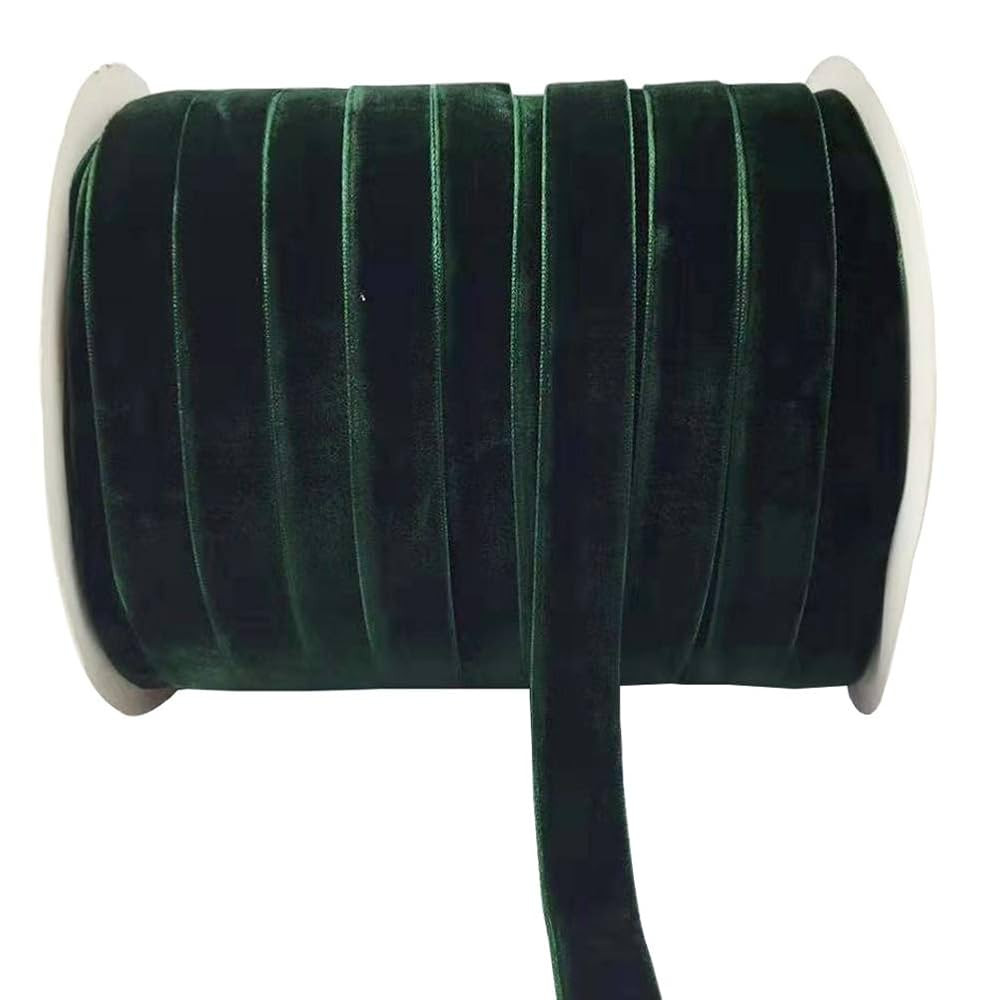 10 Yards Velvet Ribbon Spool (Dark Green, 5/8") | Amazon (US)