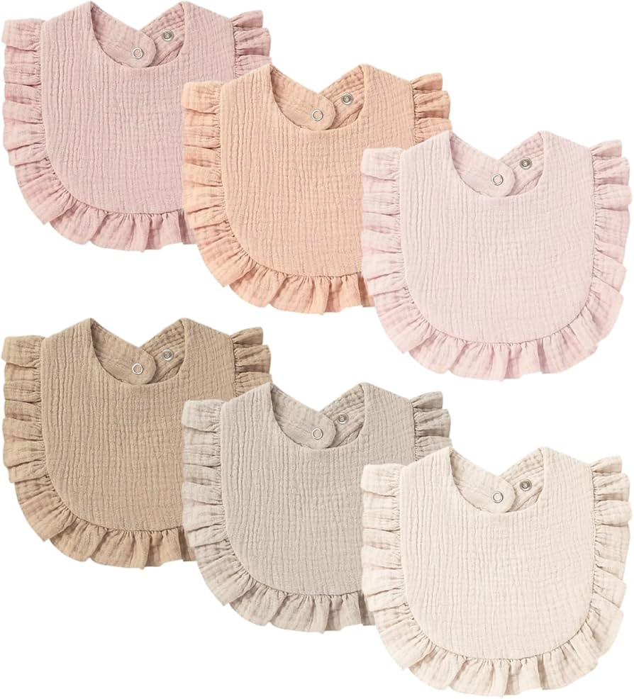 Baby Muslin Bibs Bandana Drool Bibs for Unisex Boys & Girls, Soft and Absorbent Cotton Teething D... | Amazon (US)