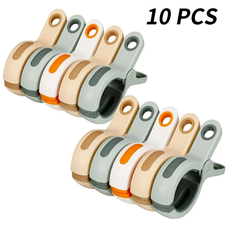 Abaima 10 Pcs Beach Towel Clips, Large Towel Holder For Beach Chair, 3 Colors Heavy Duty Jumbo Si... | Walmart (US)