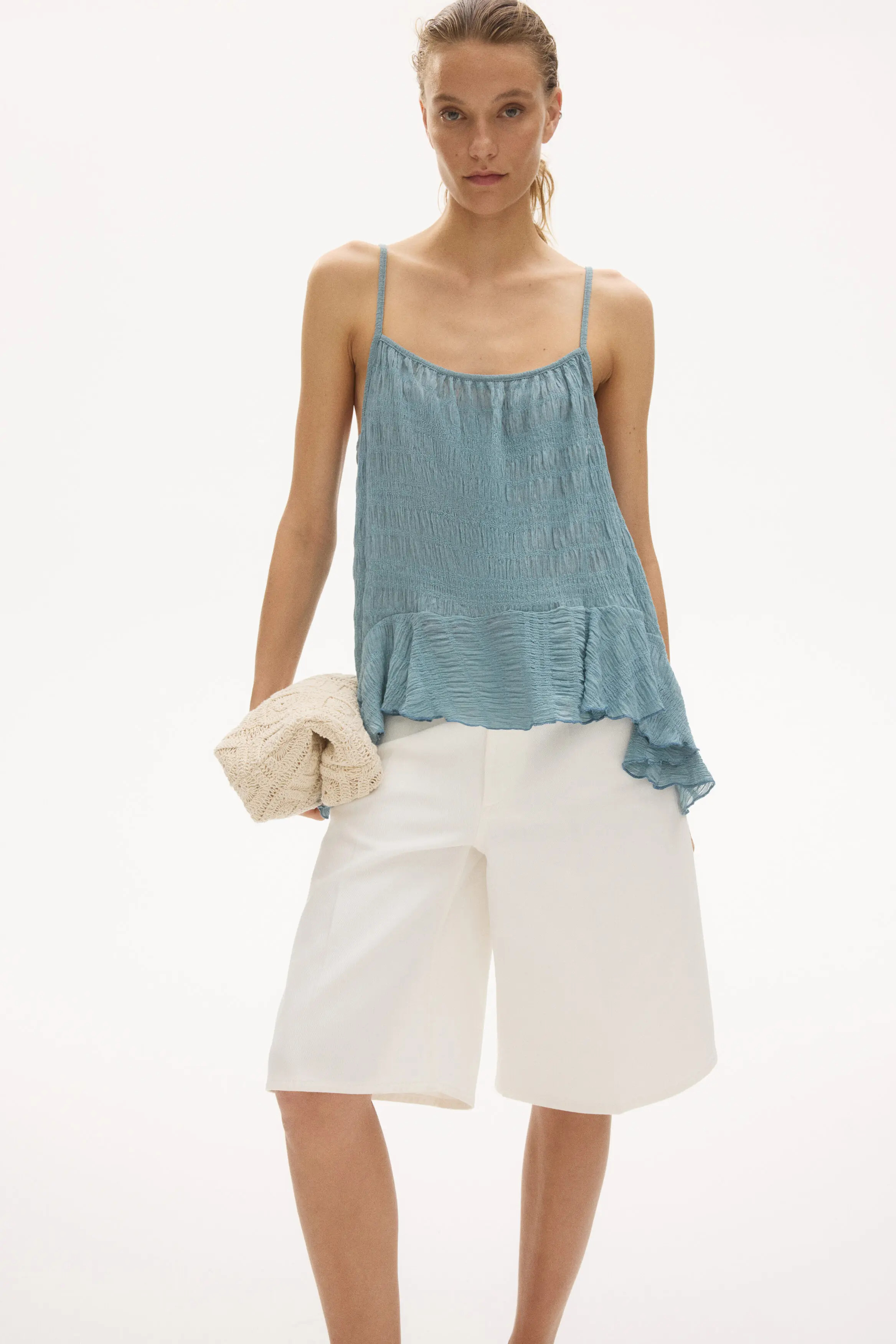 Flounced Smocked Top (Women) | Nordstrom | Nordstrom