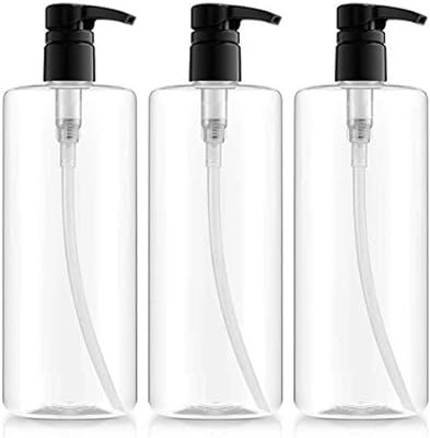 BAR5F Plastic Bottles with Black Pump Dispensers | 32 oz (1 Liter) Large Containers | Leak Proof,... | Amazon (US)