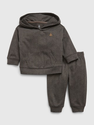 Baby Herringbone Hoodie Sweat Set | Gap (US)