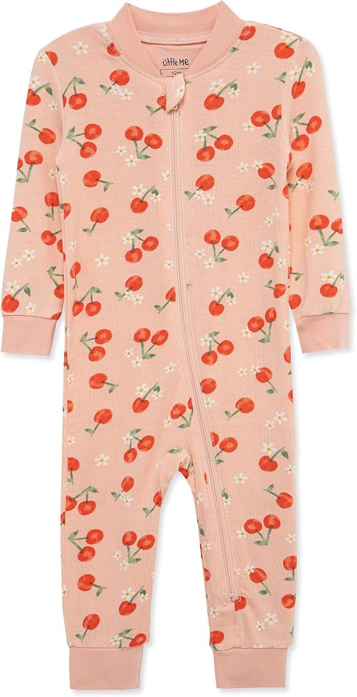 Little Me Clothes for Baby Girls' Zip Front Pajama Footies, 12-24 Months | Amazon (US)