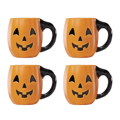 Lenox Vintage Halloween Figural Pumpkin Mugs, Set of 4 | Wayfair North America
