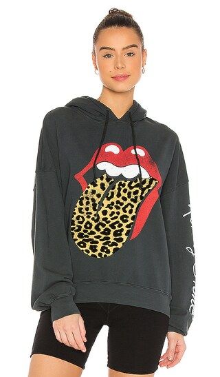 X REVOLVE Rolling Stones Flocked Dropped Shoulder Hoodie | Revolve Clothing (Global)