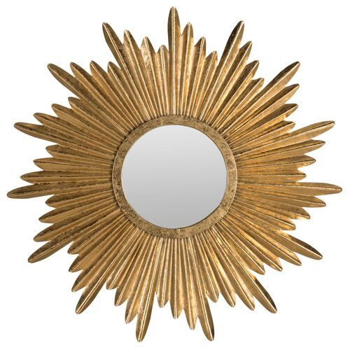 Josephine Sunburst Wall Mirror, Antique Gold | One Kings Lane