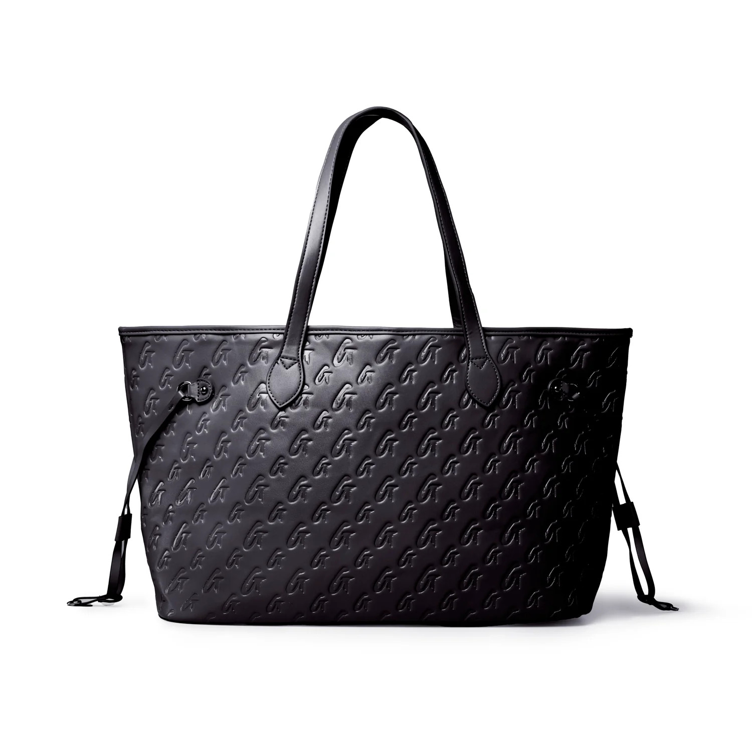 MONOGRAM GLAM TOTE - BLACK BLACK | Glam-Aholic Lifestyle