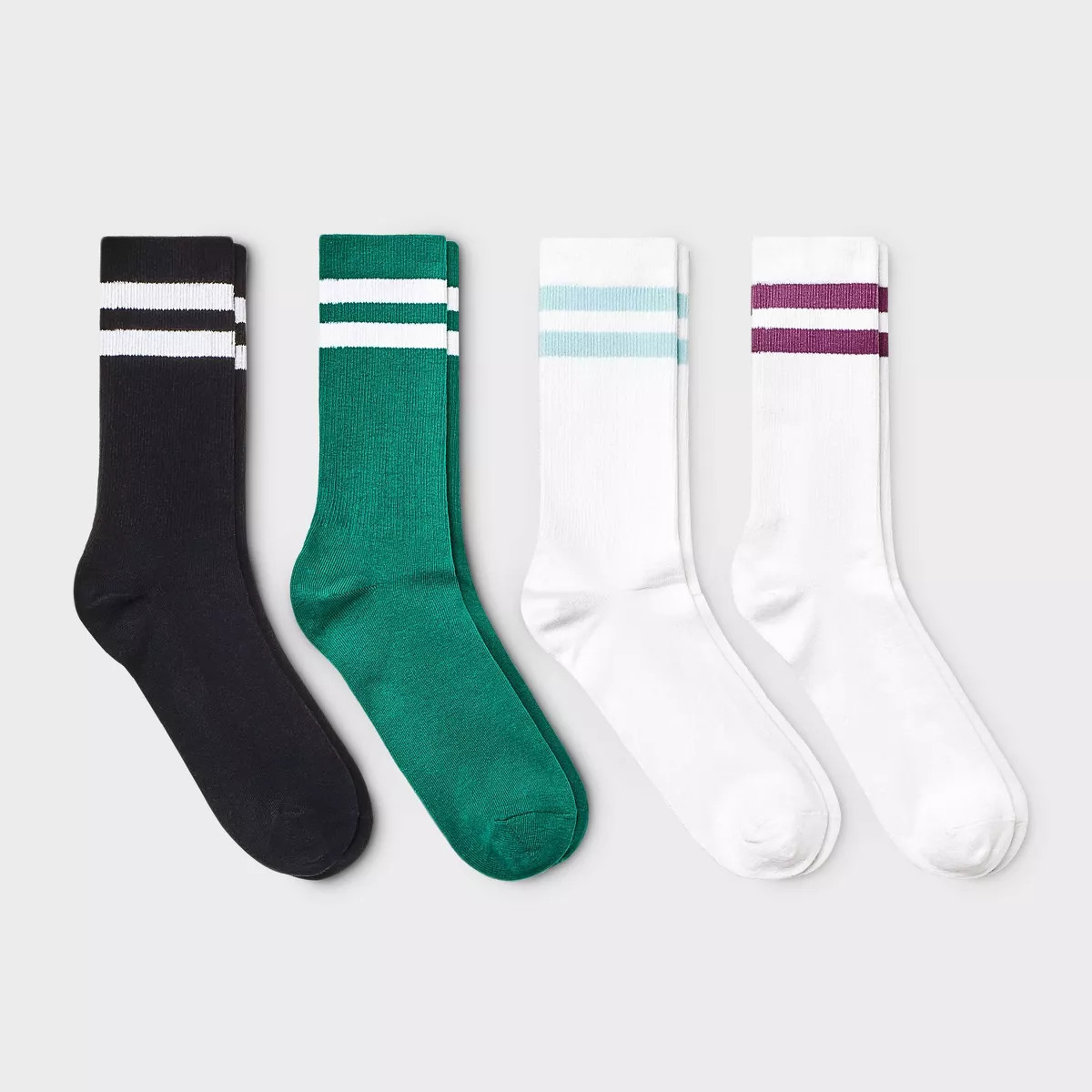 Men's Striped Varsity Crew Socks 4pk - Original Use™ 6-12 | Target