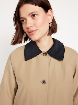 Water-Resistant Long Barn Coat | Old Navy (US)