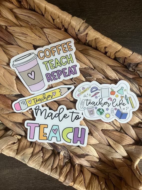 Teacher Sticker Pack  Back to School Sticker Set  Teacher - Etsy | Etsy (US)