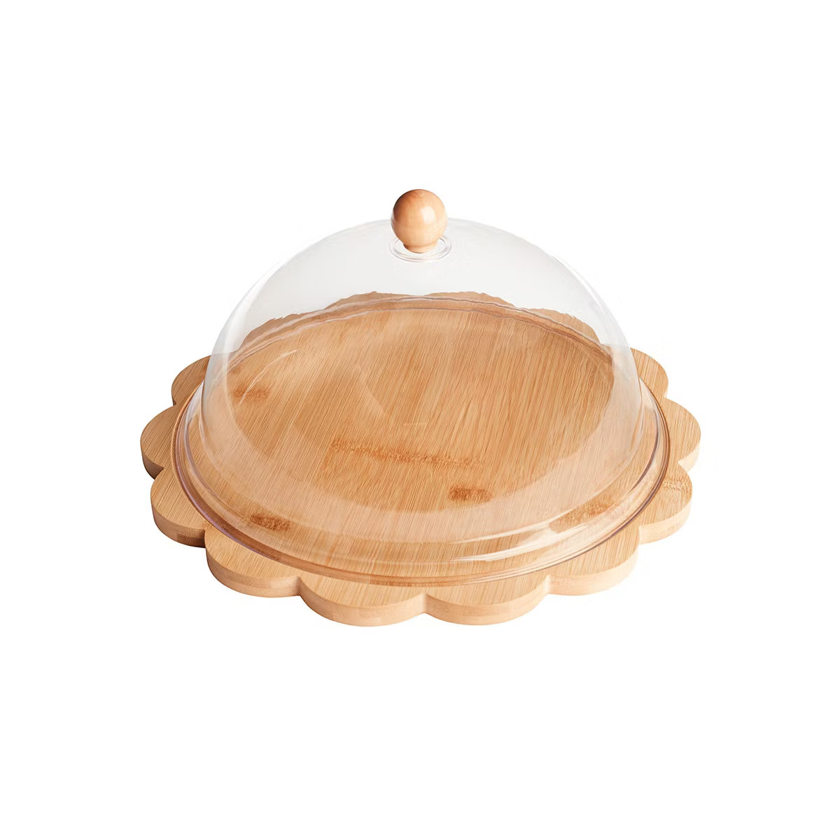 The Lakeside Collection Bamboo Cake Plate with Dome | Target