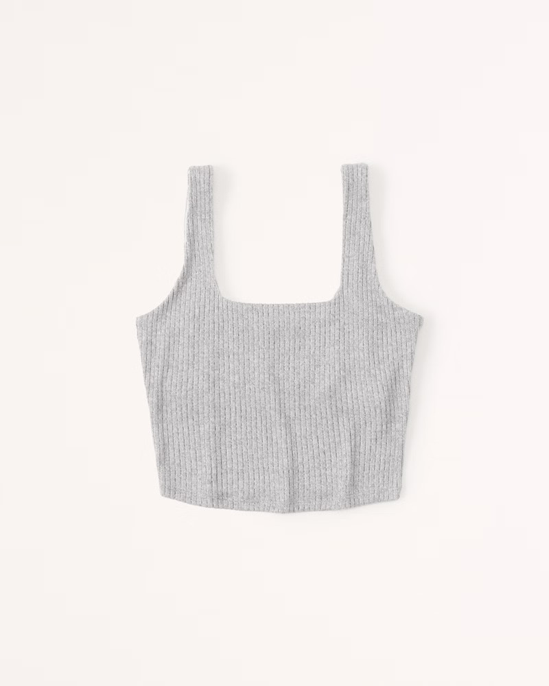 Cozy Rib Squareneck Sleep Tank | Abercrombie & Fitch (US)