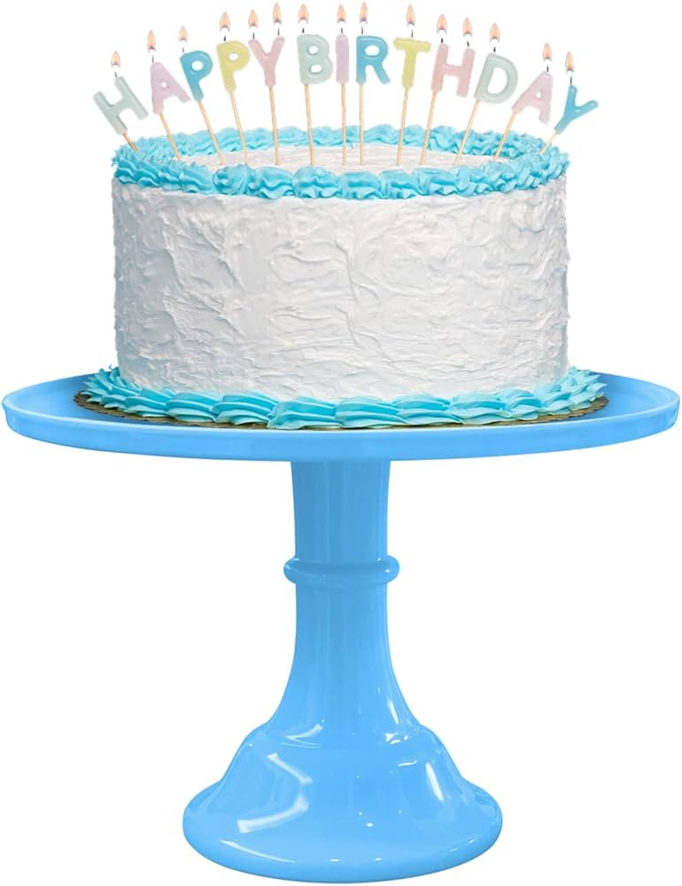 Round Cake Stand Blue 11" Melamine Cake Display Stand Dessert Cupcake Display Tray for holiday,Gr... | Amazon (US)