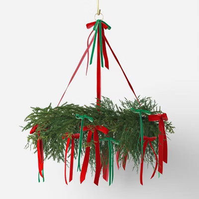 Hanging Ribbon Christmas Wreath - Threshold™ | Target
