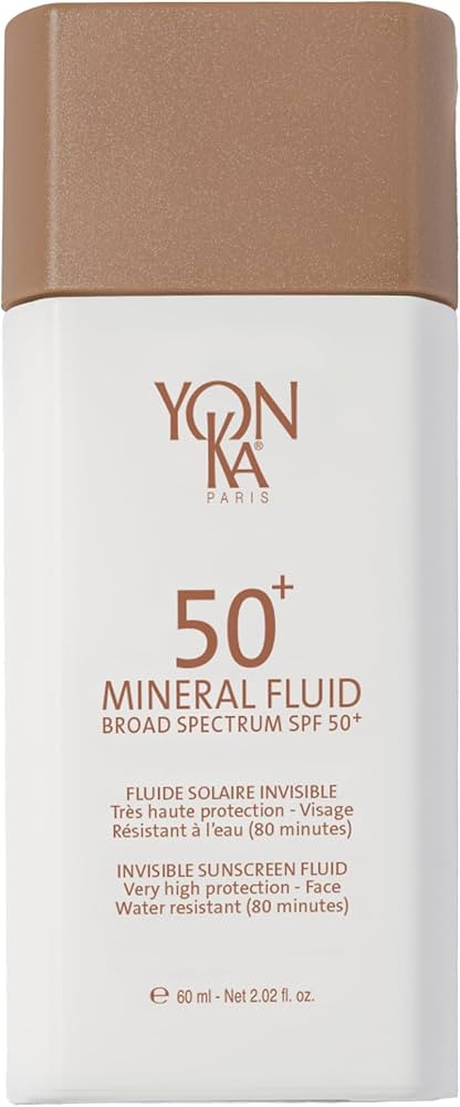 YONKA PARIS SPF 50 Mineral Fluid | Weightless Sheer Sunscreen No White Cast | 100% Non Nano Zinc ... | Amazon (US)