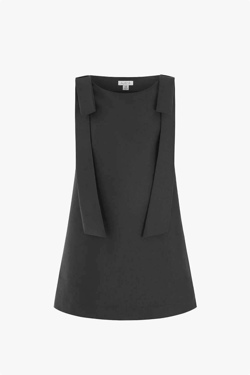 ALIGNE Bow Satin Party Dress - Black | FERN | ALIGNE USA