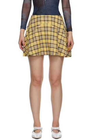 Yellow Sara Miniskirt | SSENSE