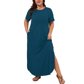 No Boundaries Halter Maxi Dress, Women's & Women's Plus Sizes XXS-4X | Walmart (US)